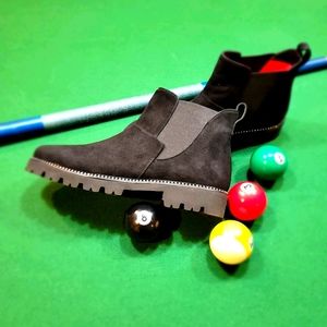 Pas de rouge Marta Suede Booties, 42.5 (10.5 US)